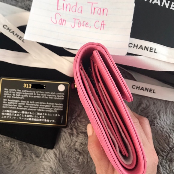 ‼️SOLD‼️Chanel Small 21P Pink Trifold Wallet - Picture 10 of 11